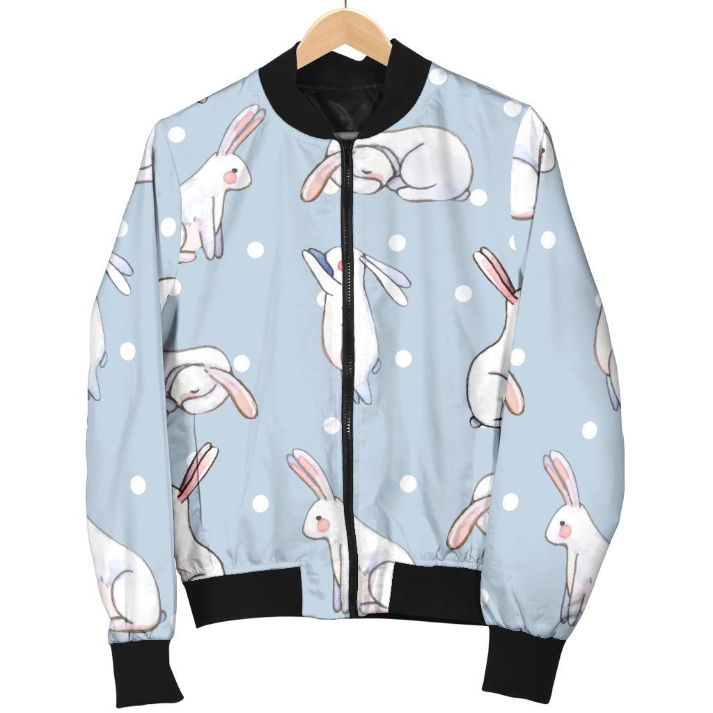 Rabbit Pattern Print Design RB06 Men Bomber Jacket