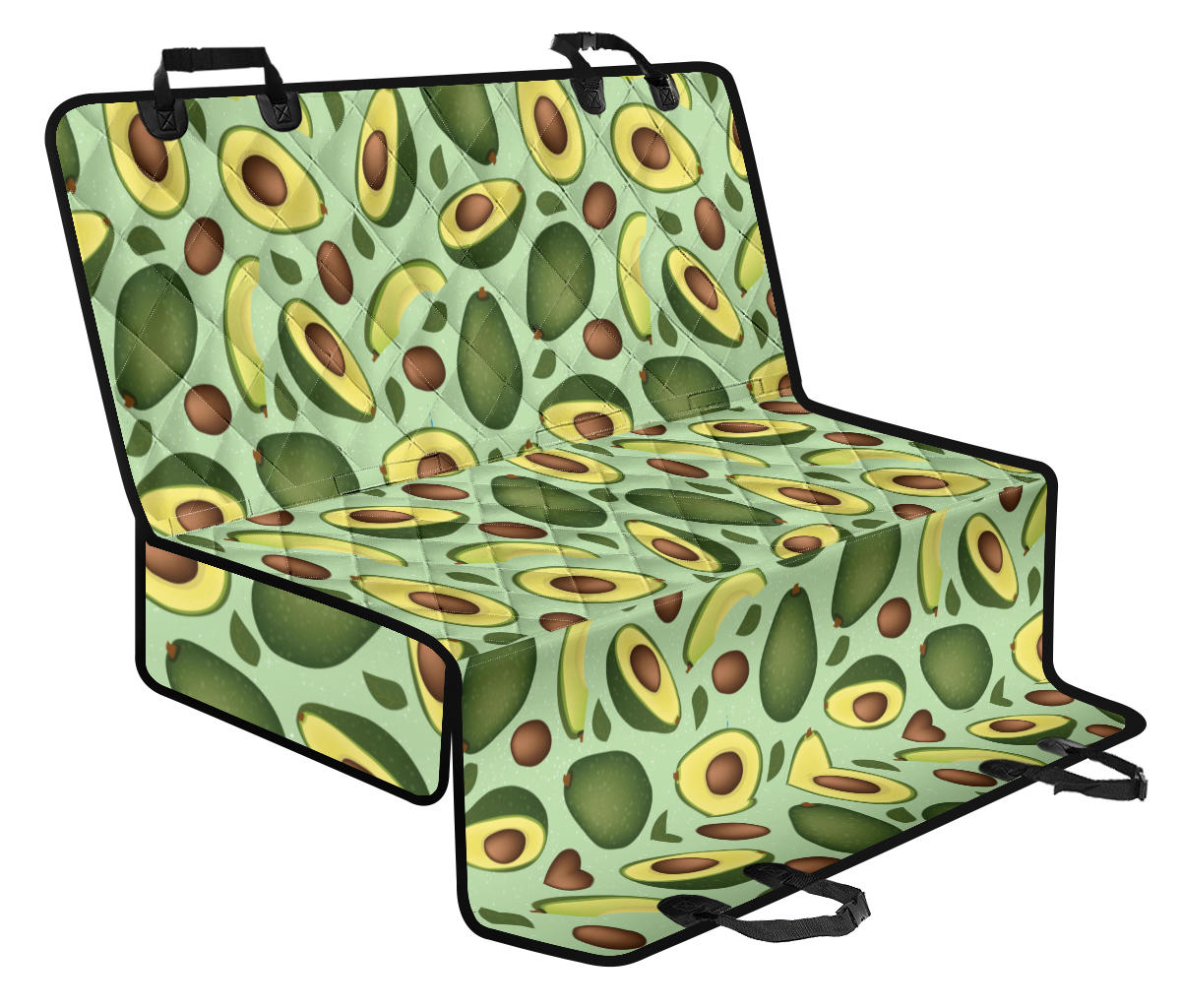 Avocado Pattern Print Design AC01 Rear Dog Seat Cover