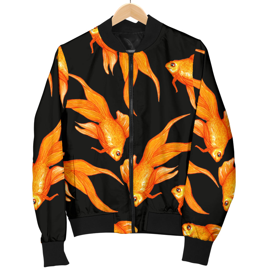 Goldfish Pattern Print Design 03 Women's Bomber Jacket