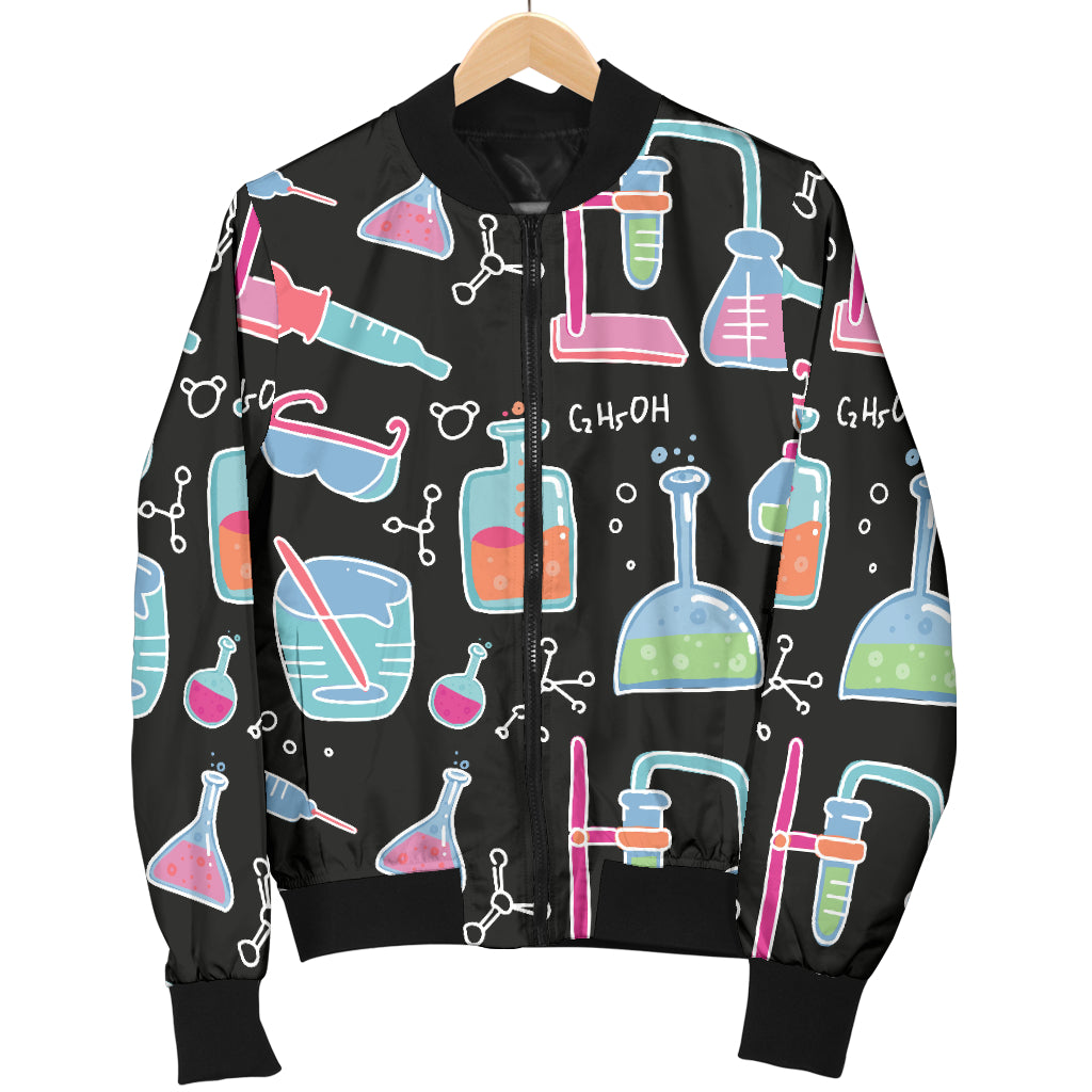Chemical Pattern Print Design 06 Women's Bomber Jacket
