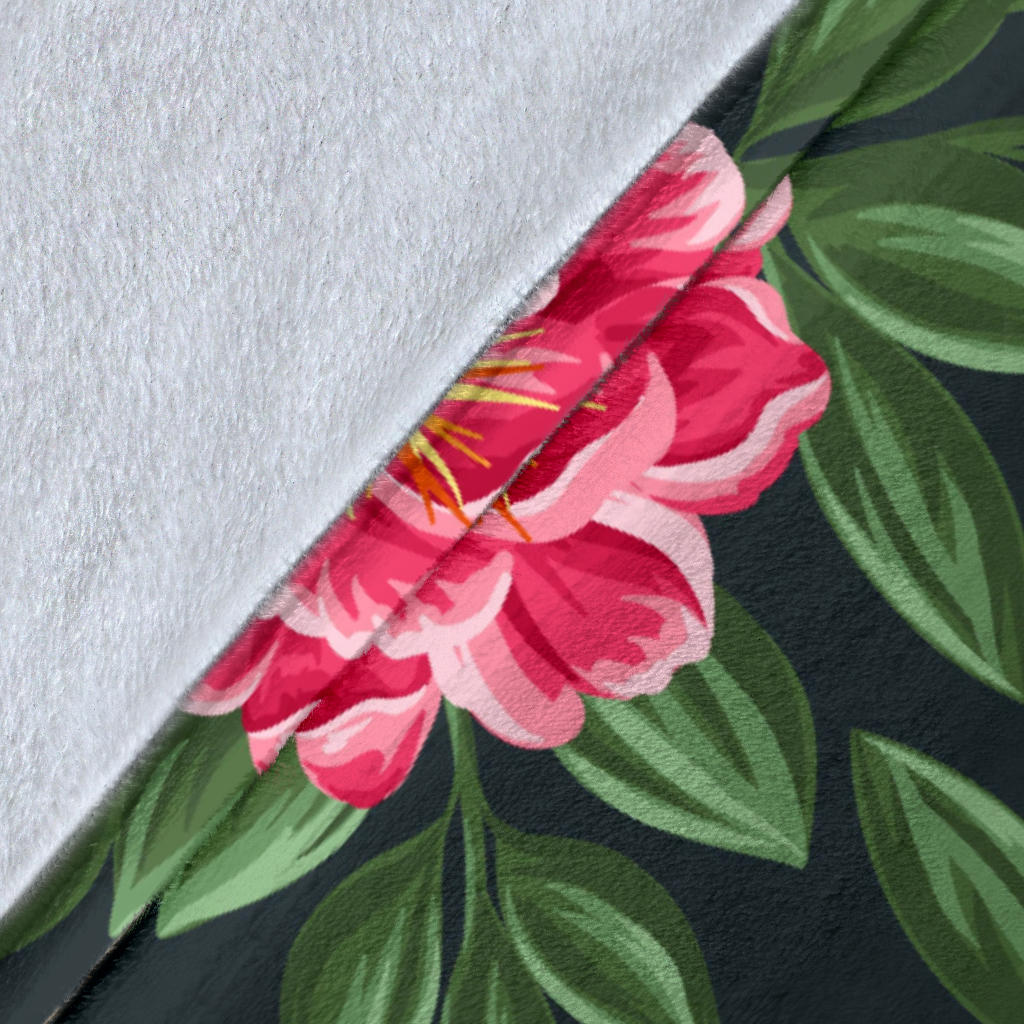 Summer Floral Pattern Print Design SF06 Fleece Blanket