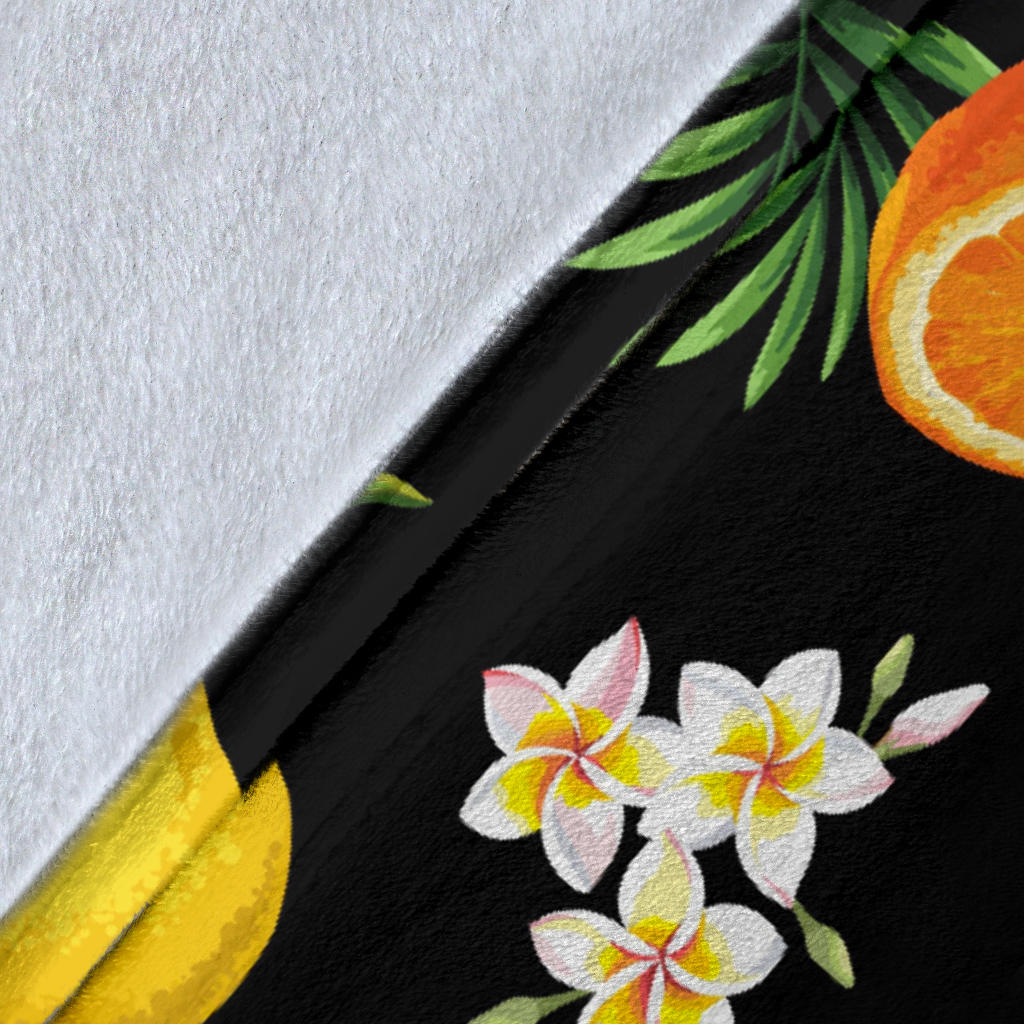 Tropical Fruits Pattern Print Design TF02 Fleece Blanket