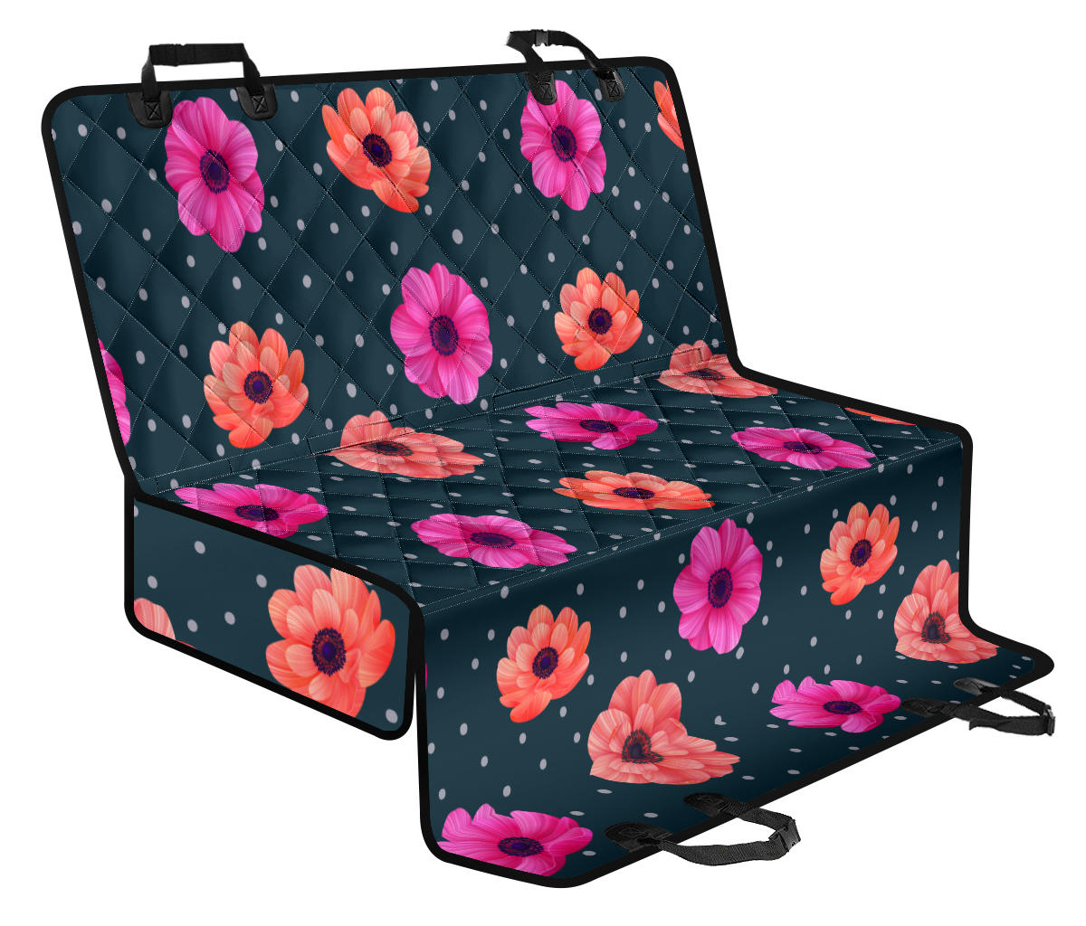 Anemone Pattern Print Design AM08 Rear Dog Seat Cover