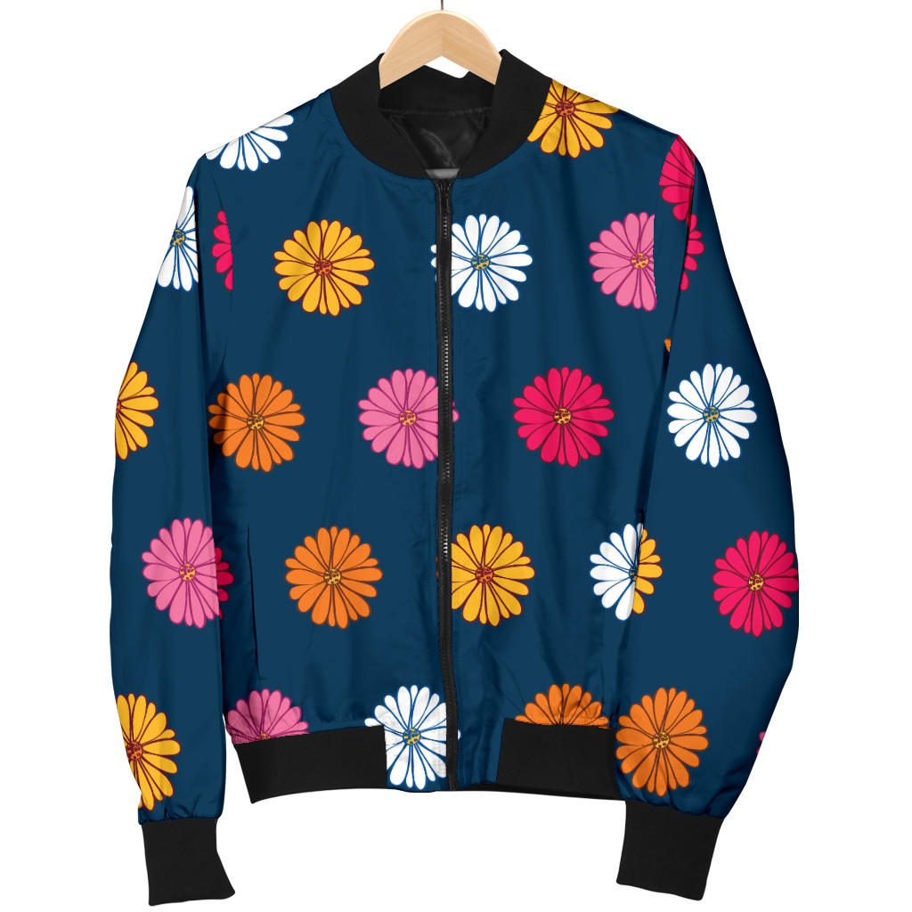Gerberas Pattern Print Design GB06 Women Bomber Jacket