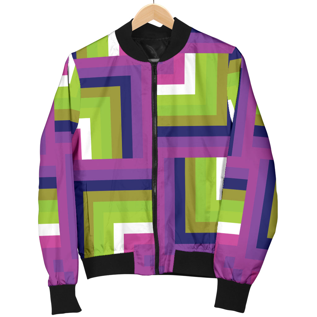 Optical illusion Pattern Print Design A05 Women's Bomber Jacket