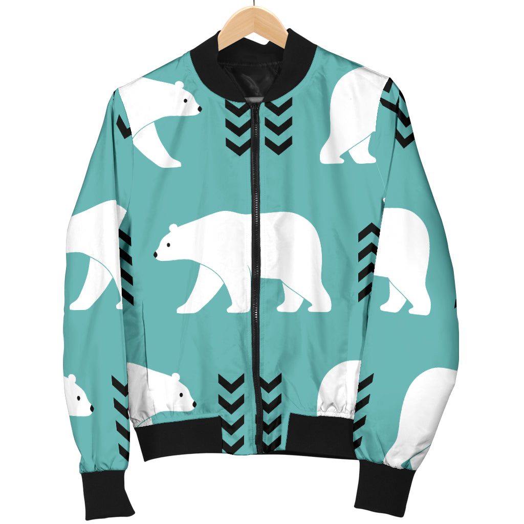 Polar Bear Pattern Print Design A05 Women's Bomber Jacket