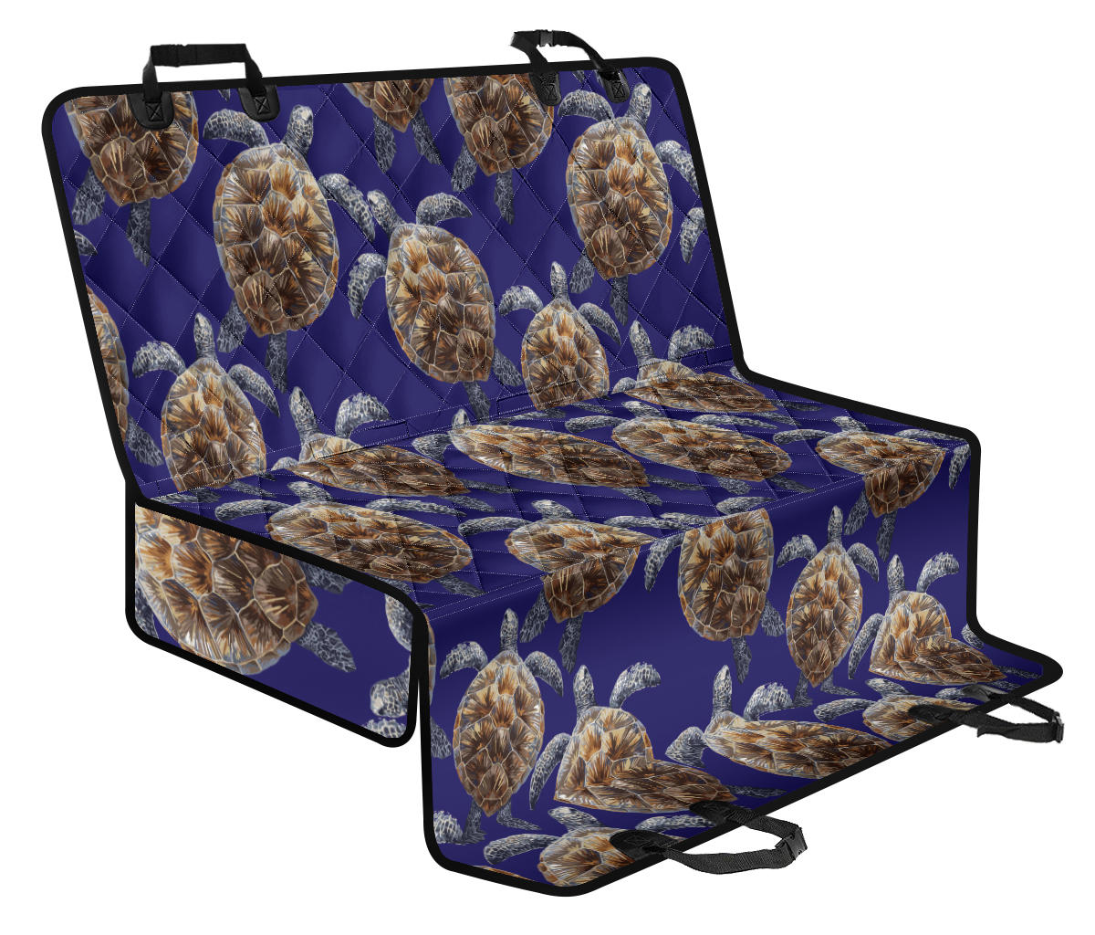 Sea Turtle Pattern Print Design T05 Rear Dog Seat Cover