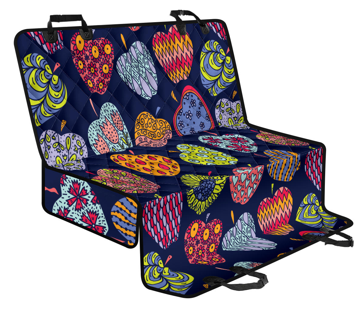 Apple Pattern Print Design AP05 Rear Dog Seat Cover