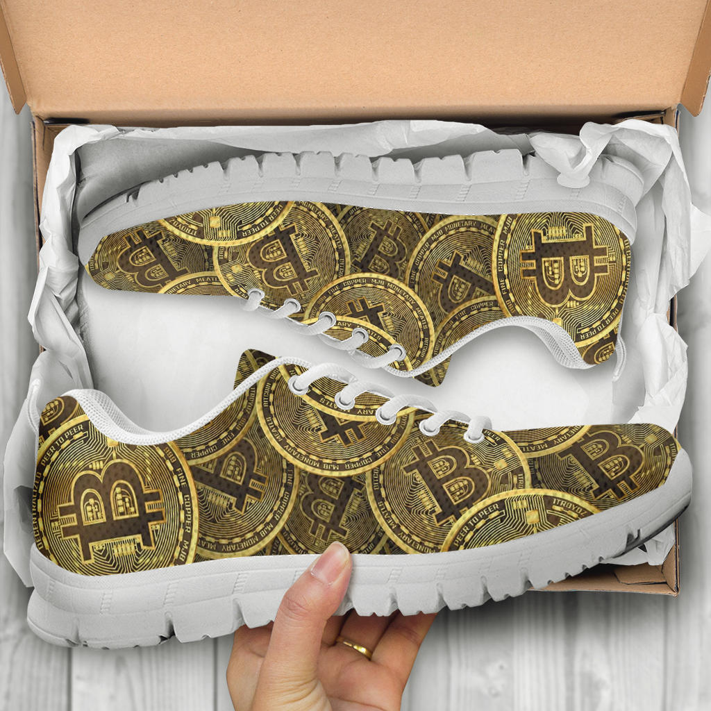 Bitcoin Pattern Print Design DO01 Sneakers White Bottom Shoes