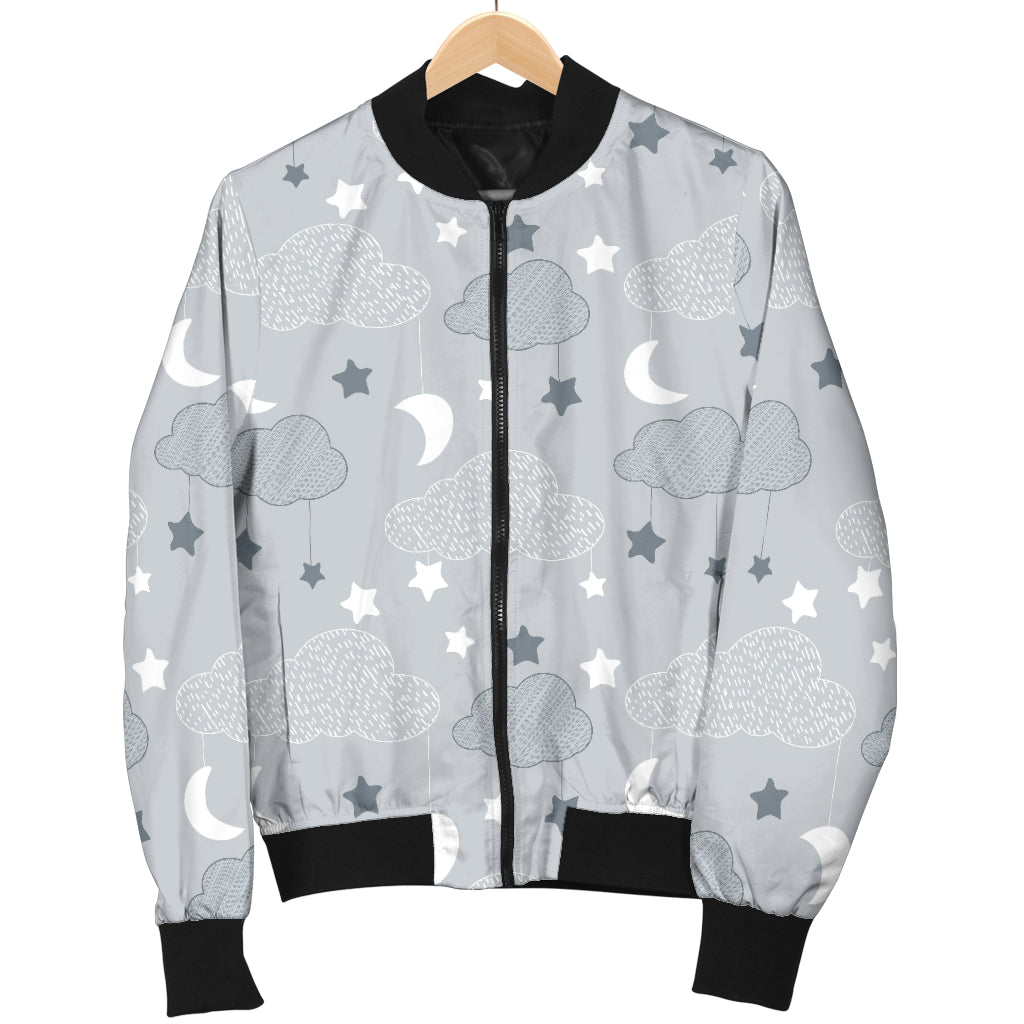 Cloud Pattern Print Design 04 Women's Bomber Jacket