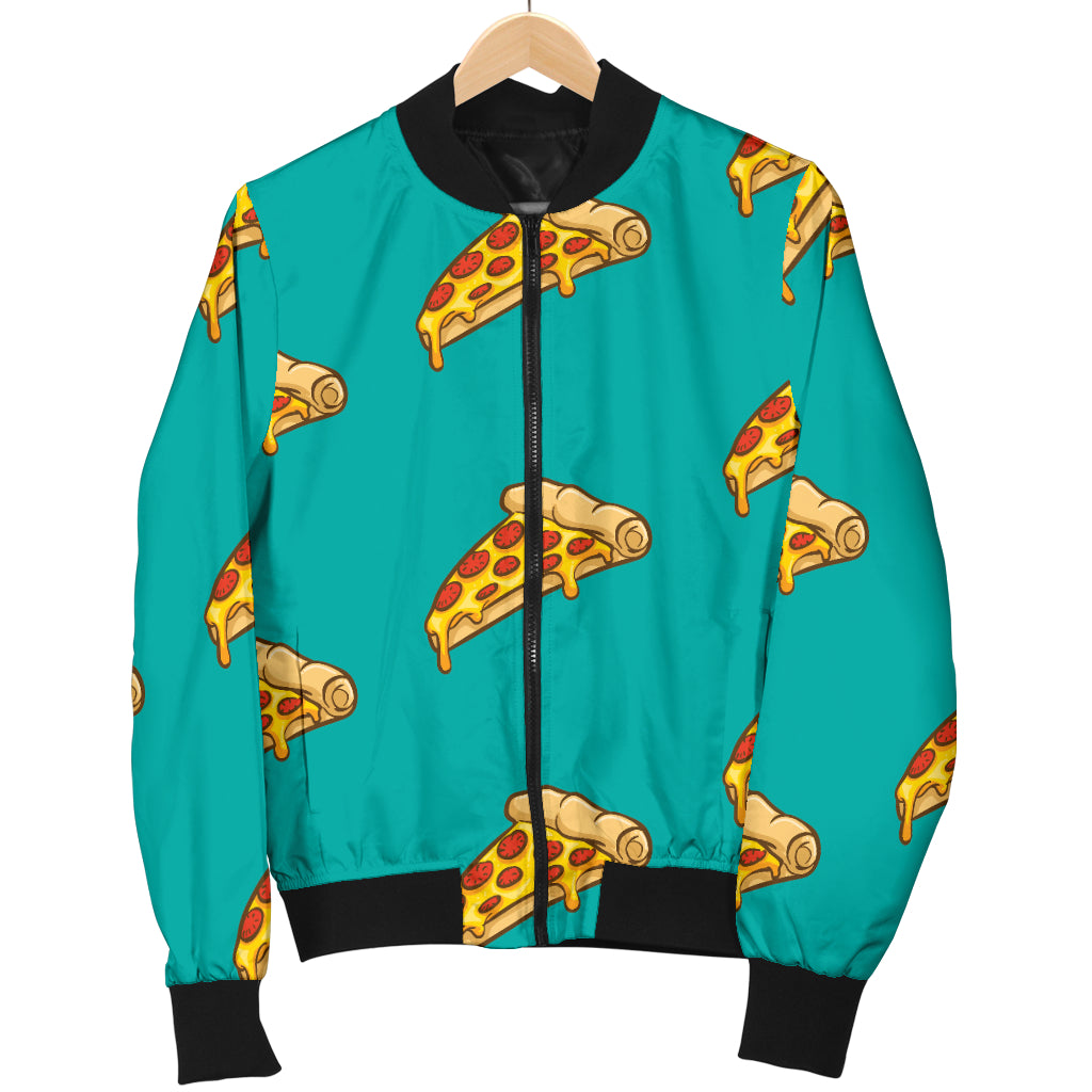 Pizza Pattern Print Design A03 Women's Bomber Jacket