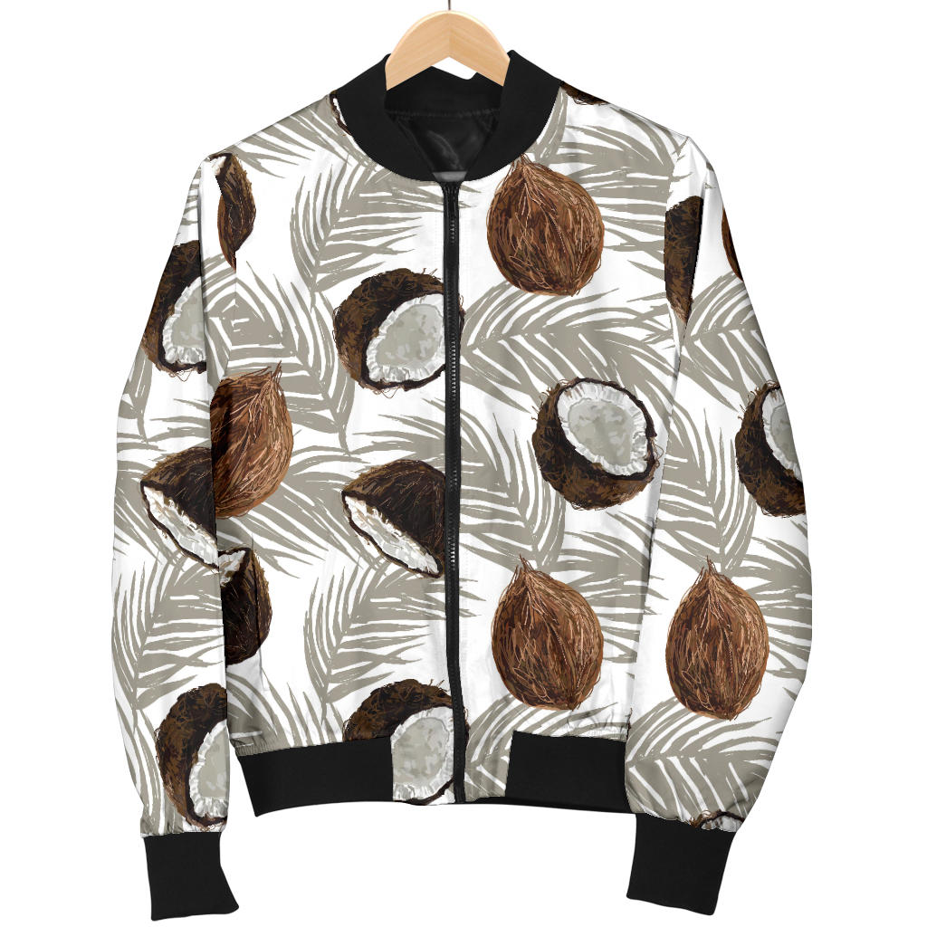 Coconut Pattern Print Design CN03 Women Bomber Jacket