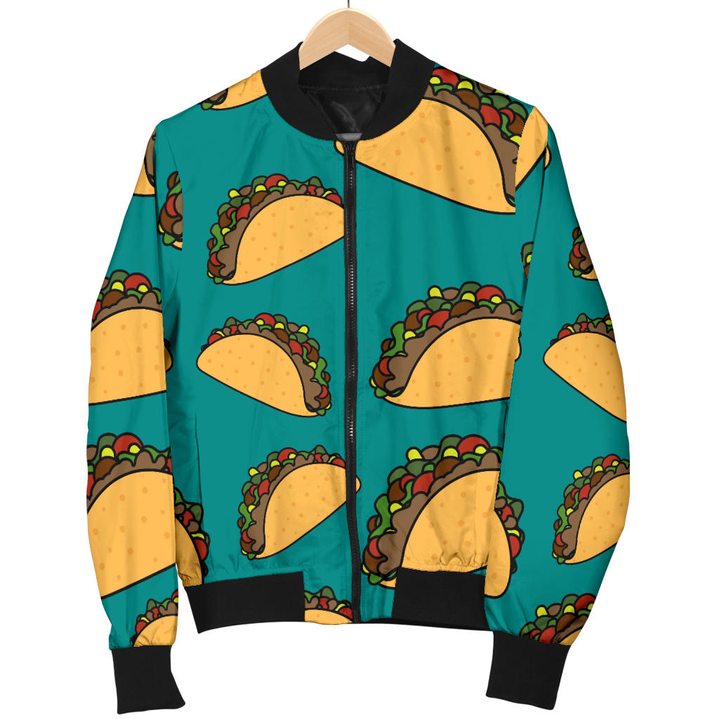 Taco Pattern Print Design TC07 Men Bomber Jacket