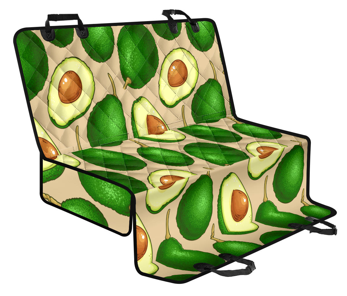 Avocado Pattern Print Design AC010 Rear Dog Seat Cover