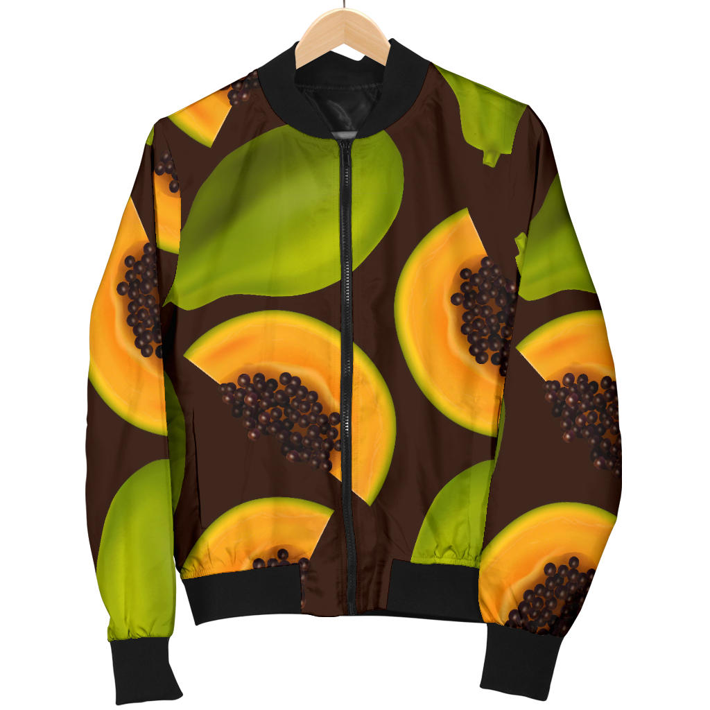 Papaya Pattern Print Design PP04 Men Bomber Jacket