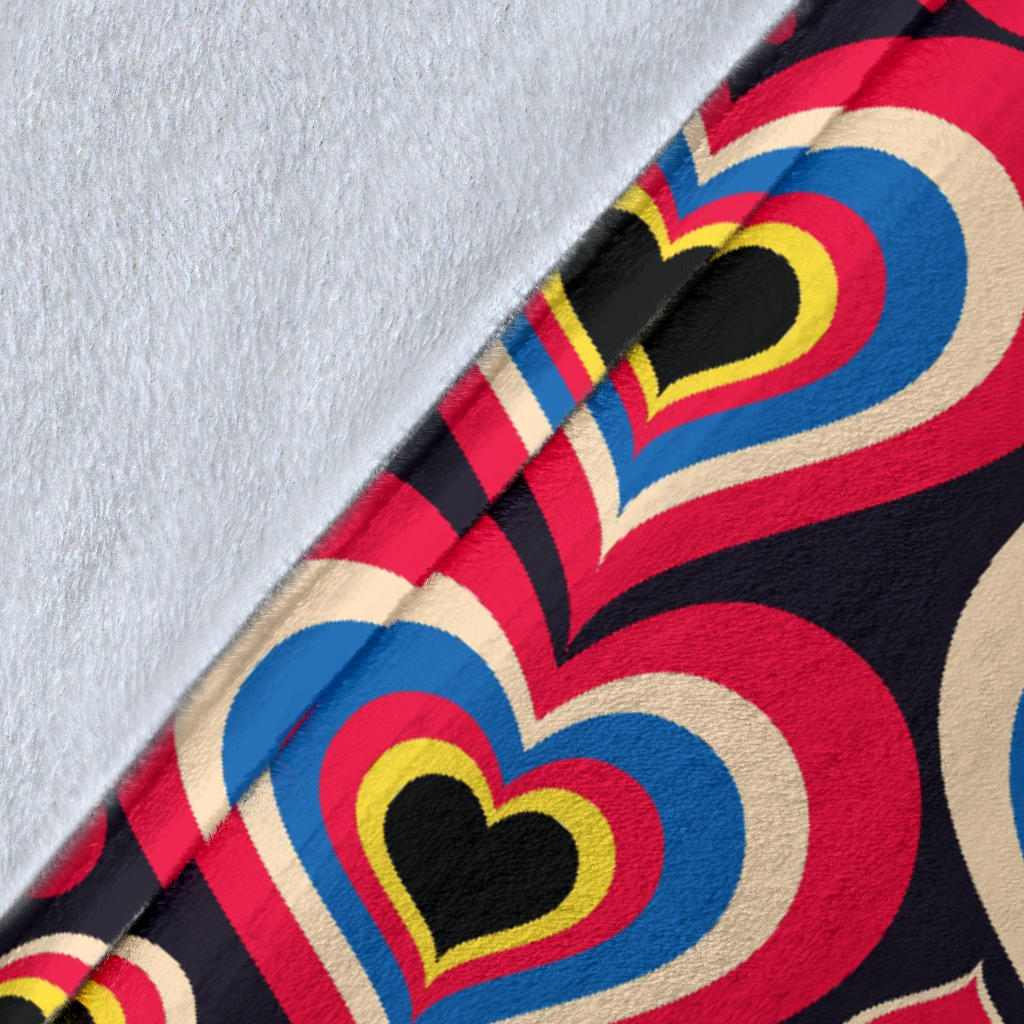 Heart Pattern Print Design HE08 Fleece Blanket