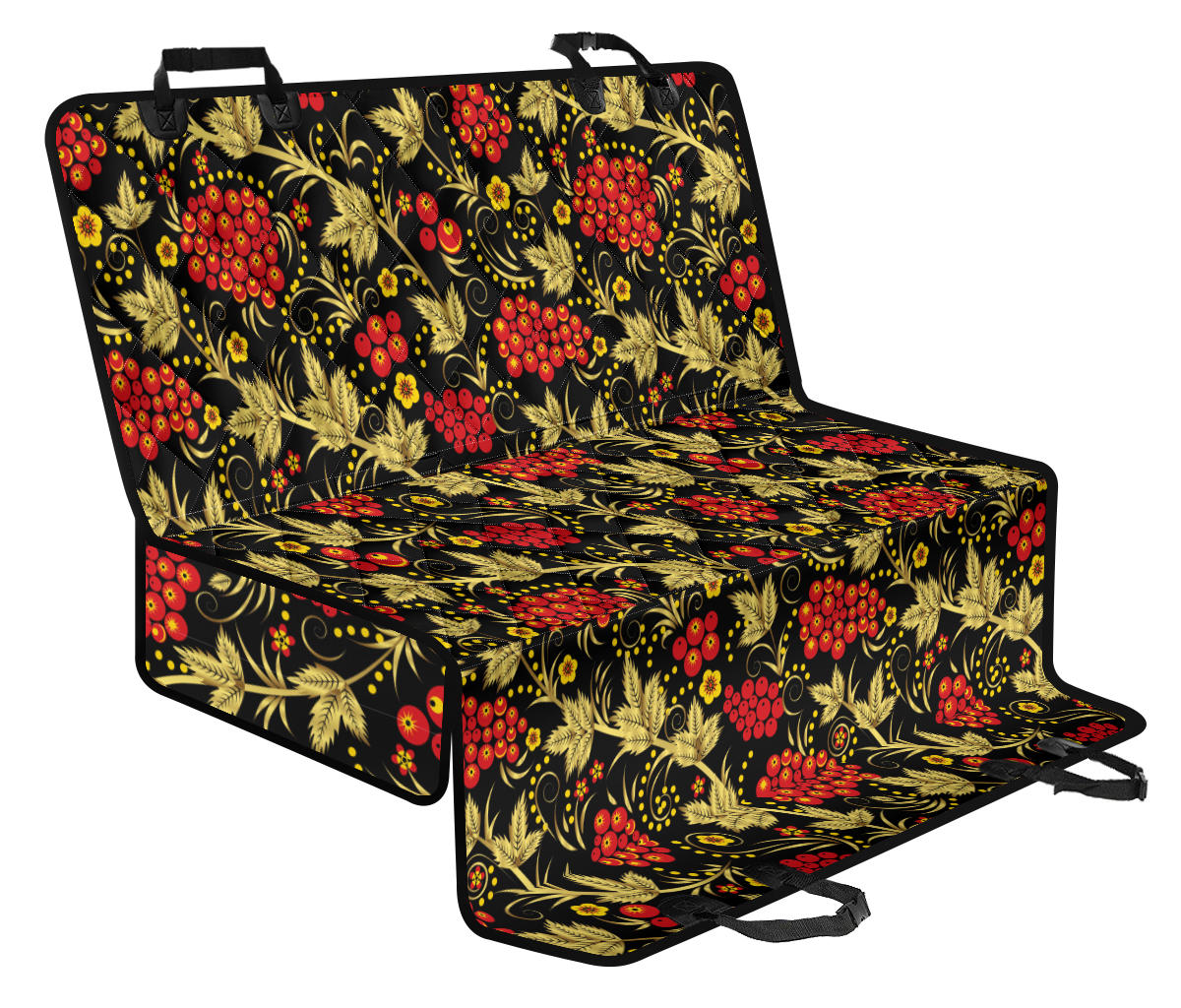 Cranberry Pattern Print Design CB02 Rear Dog Seat Cover
