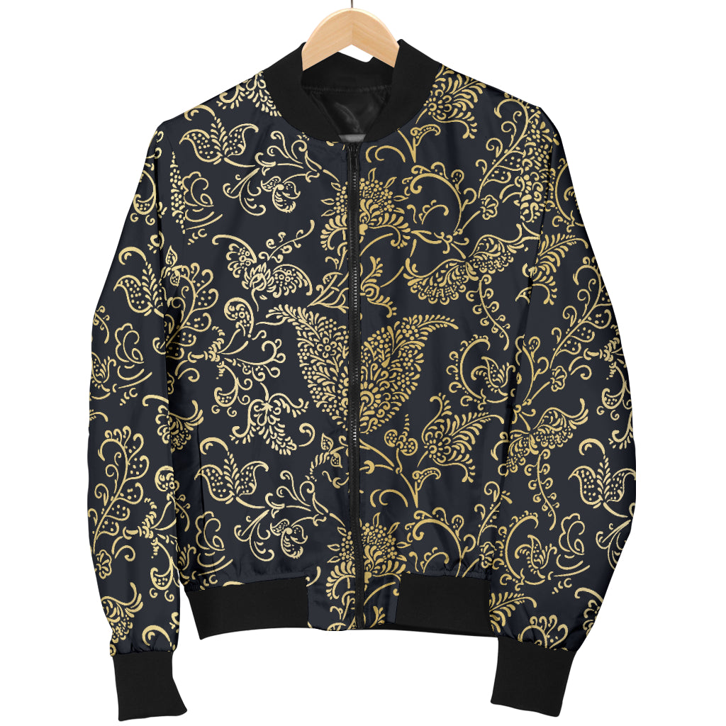 Brocade Pattern Print Design 04 Women's Bomber Jacket