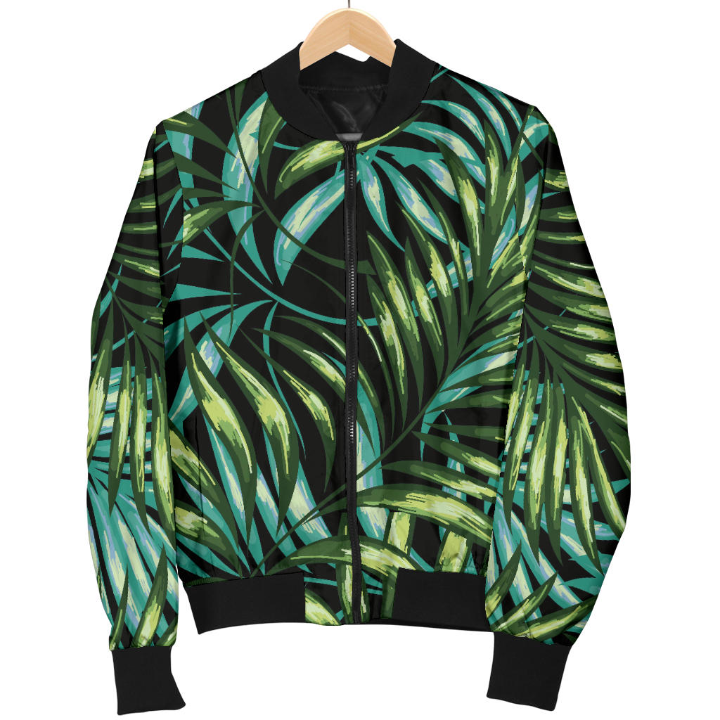 Tropical Flower Pattern Print Design TF08 Women Bomber Jacket