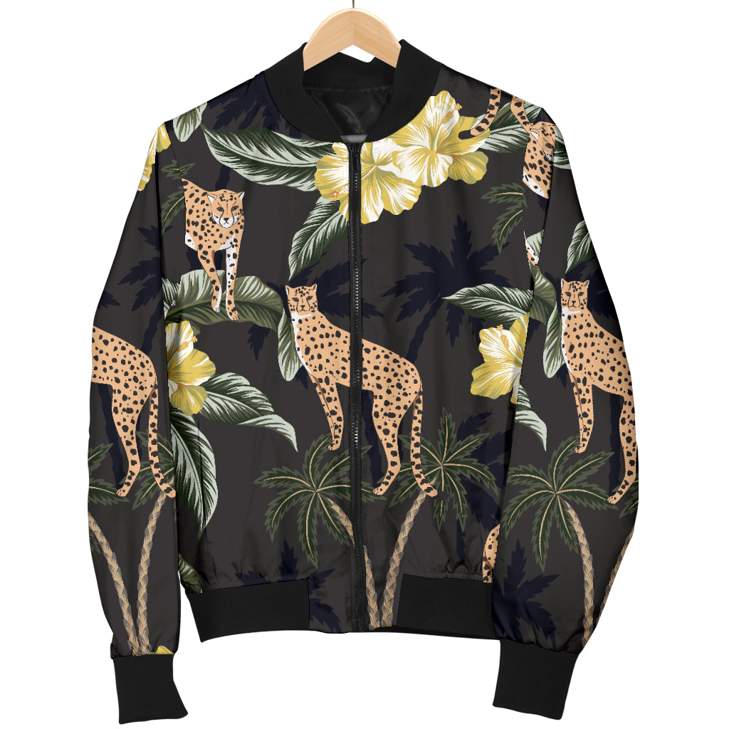 Cheetah Pattern Print Design 04 Women's Bomber Jacket