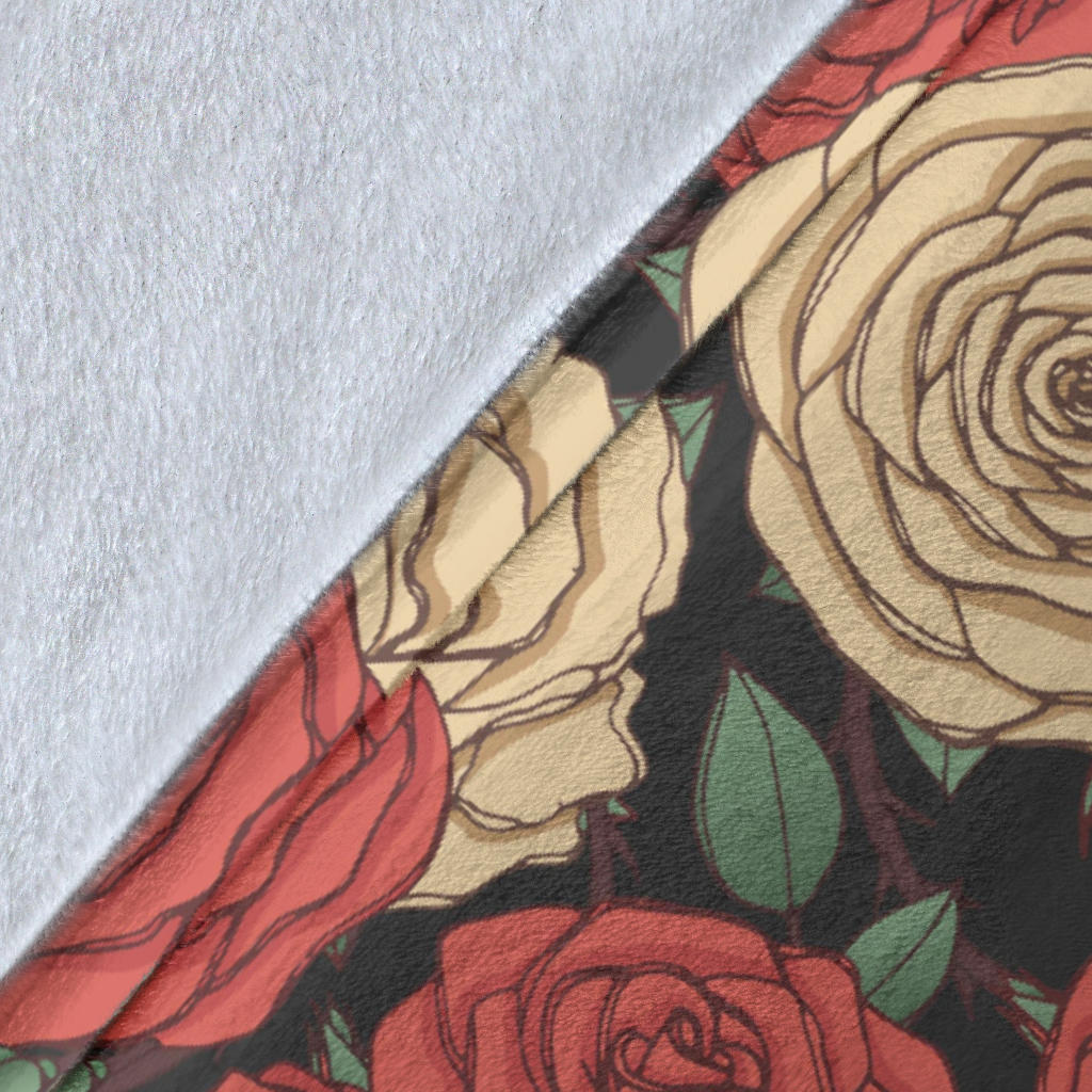 Camellia Pattern Print Design CM01 Fleece Blanket