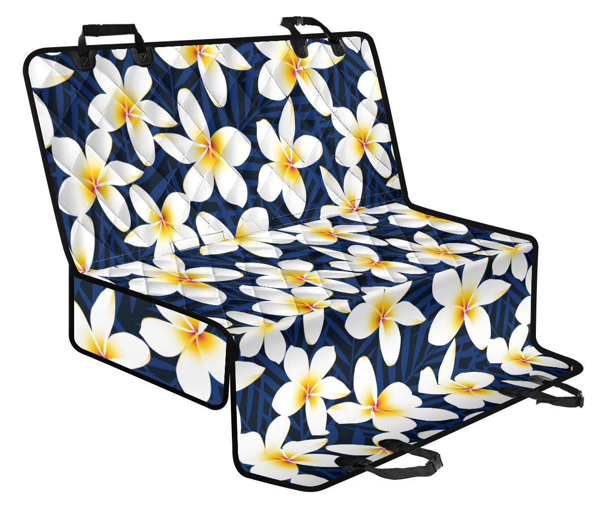 Plumeria Pattern Print Design PM026 Rear Dog Seat Cover