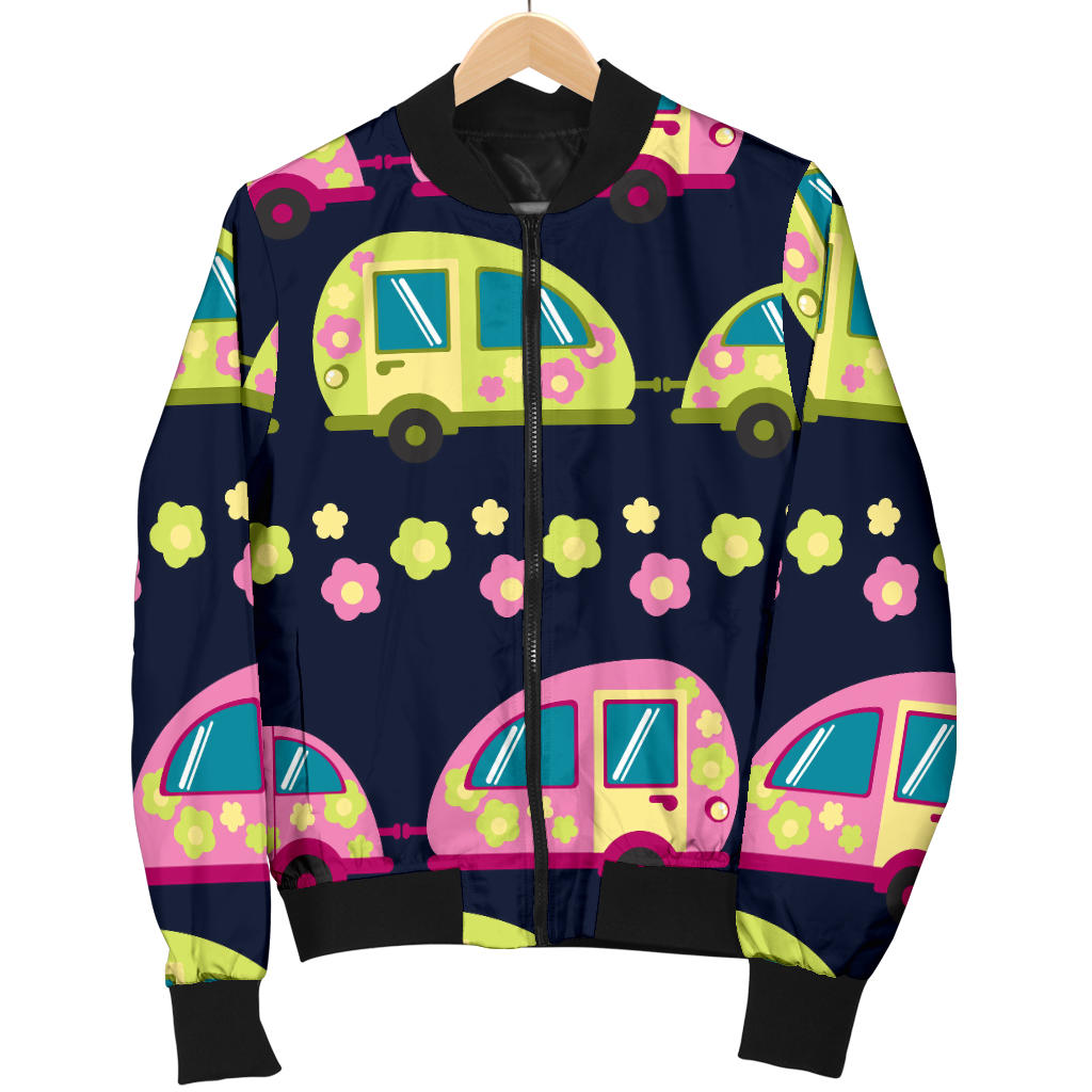 Camper Cute Camping Design No 3 Print Men Bomber Jacket