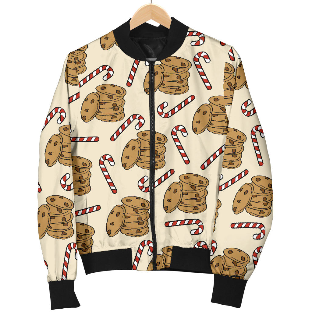 Cookie Pattern Print Design 04 Women's Bomber Jacket