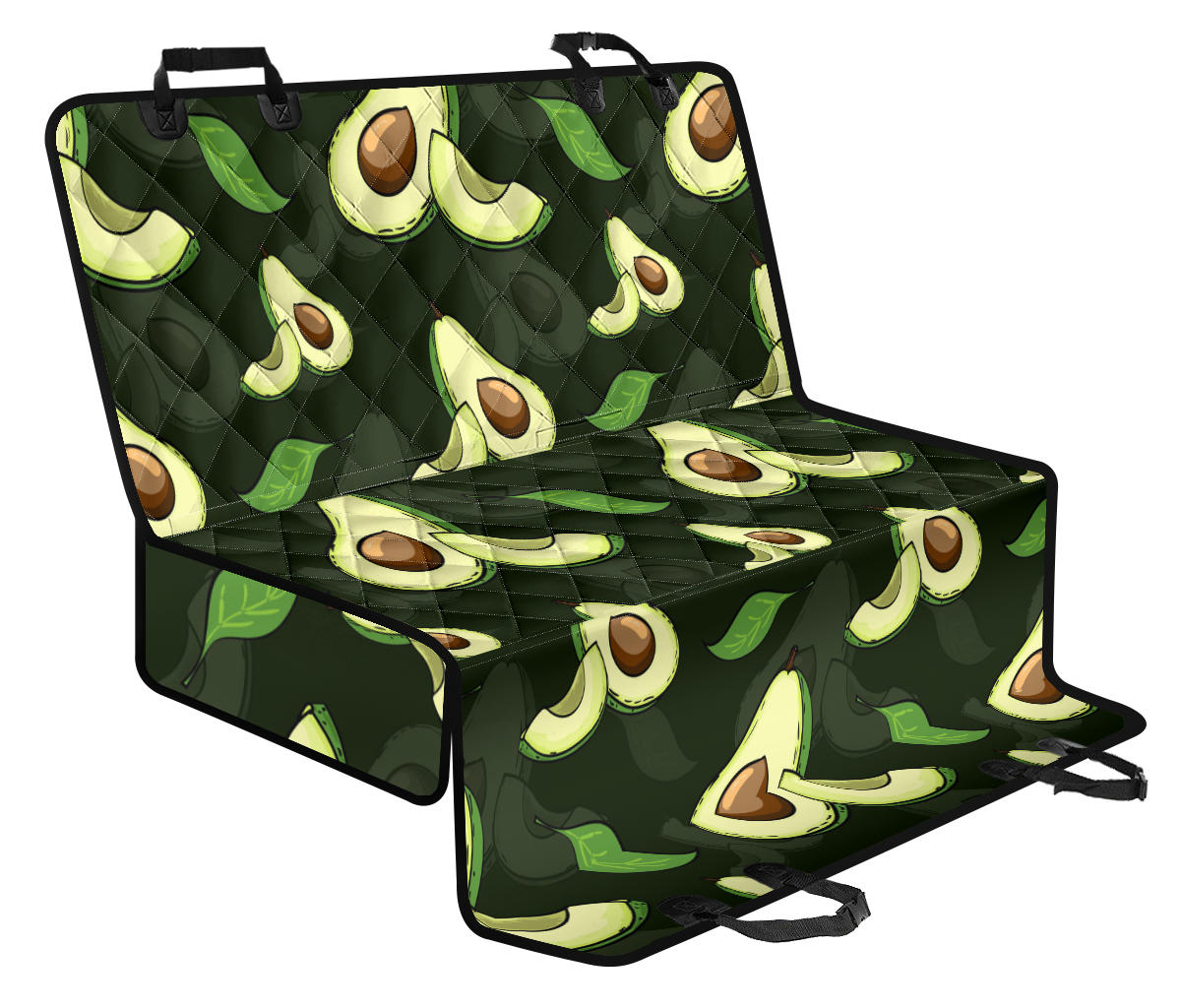 Avocado Pattern Print Design AC07 Rear Dog Seat Cover