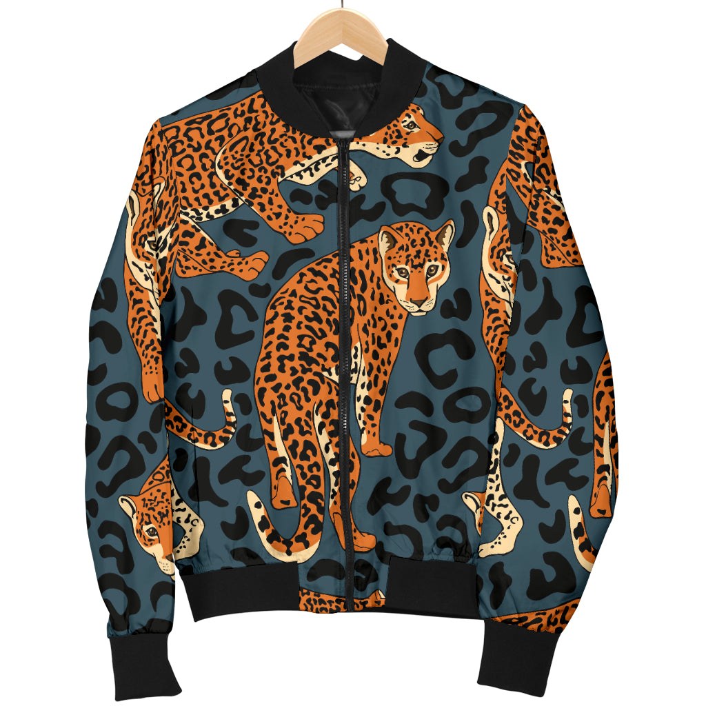 Jaguar Pattern Print Design 04 Women's Bomber Jacket
