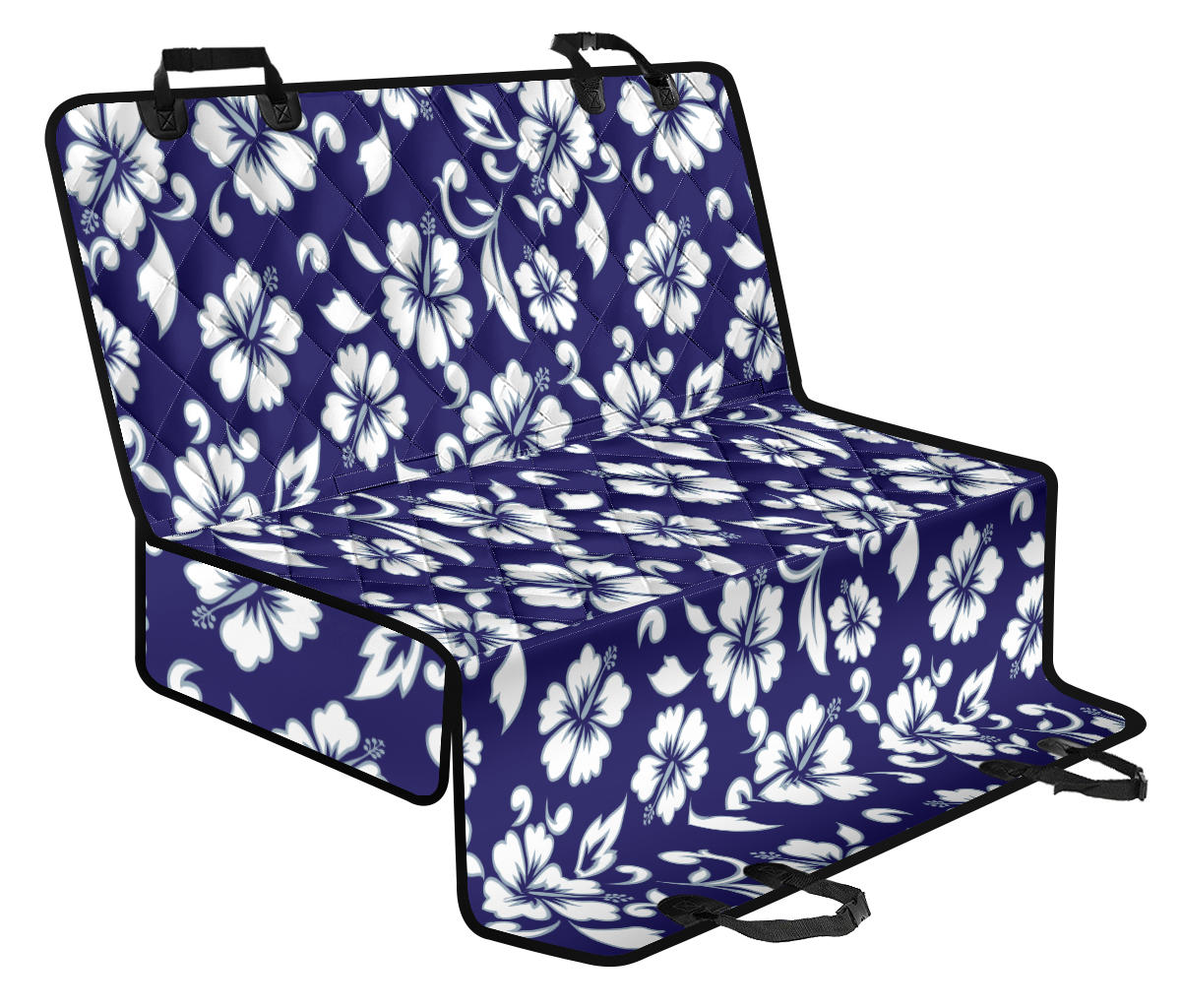 Hibiscus Pattern Print Design HB010 Rear Dog Seat Cover