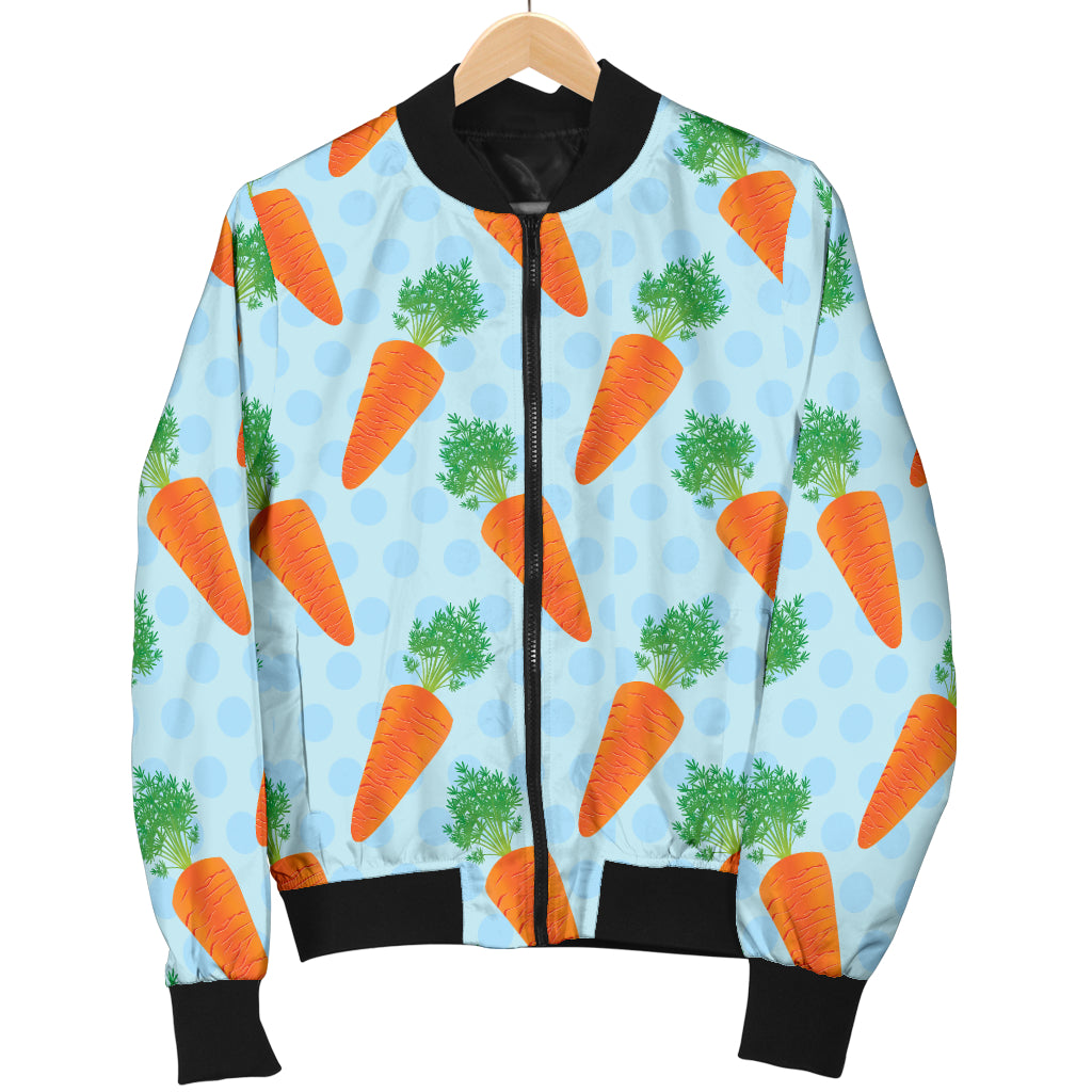 Carrot Pattern Print Design 01 Women's Bomber Jacket