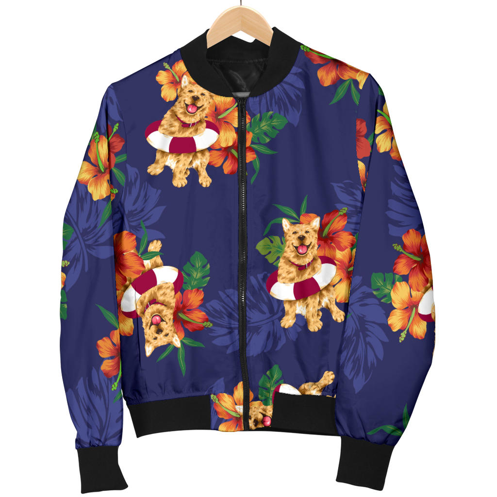 Hawaiian Themed Pattern Print Design H02 Women Bomber Jacket