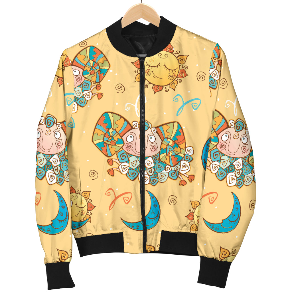 Aries Zodiac Pattern Print Design 03 Women's Bomber Jacket