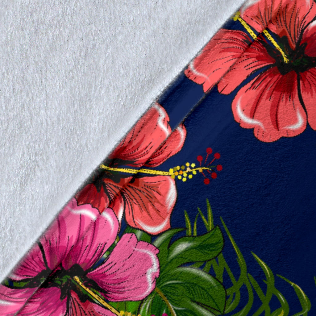 Hibiscus Pattern Print Design HB028 Fleece Blanket