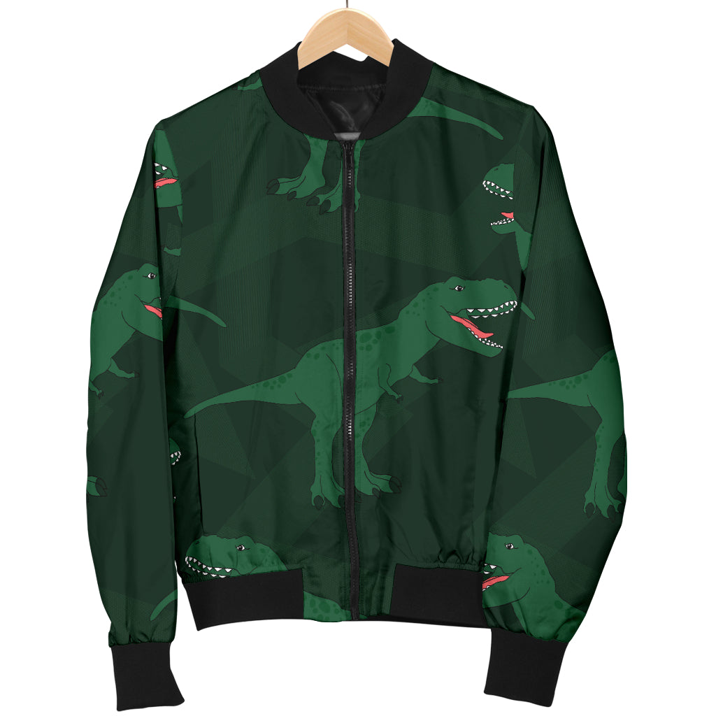 T Rex Pattern Print Design A06 Women's Bomber Jacket