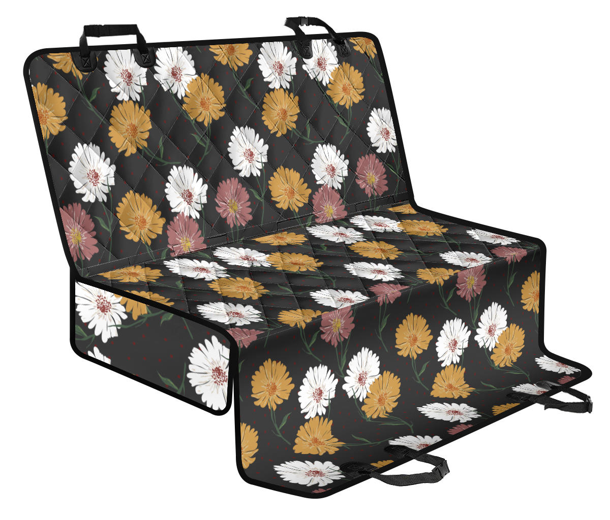 Daisy Pattern Print Design DS04 Rear Dog Seat Cover