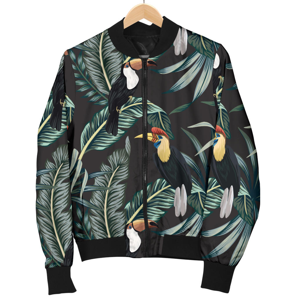 Rainforest Pattern Print Design RF06 Women Bomber Jacket