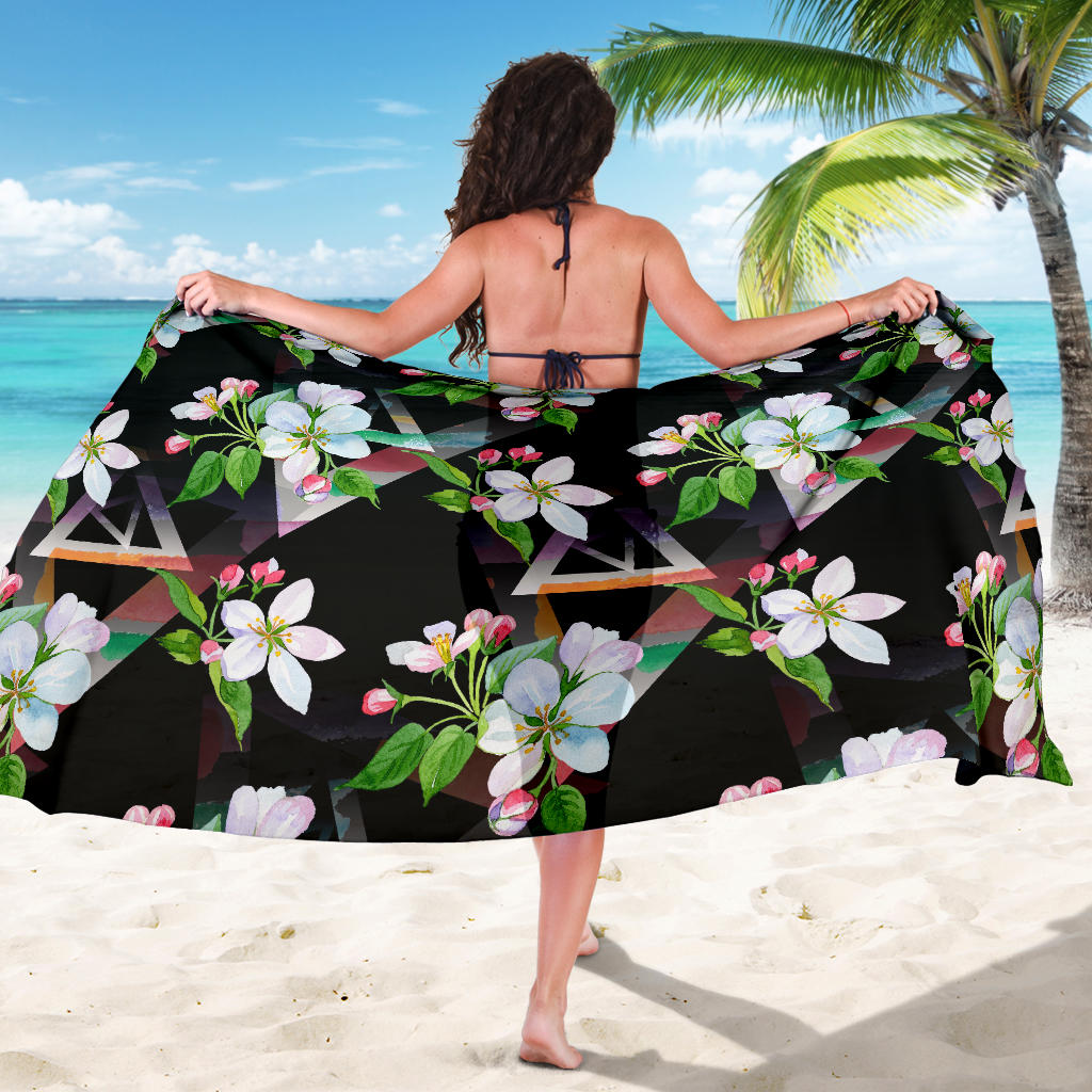 Apple blossom Pattern Print Design AB07 Sarong Pareo Wrap