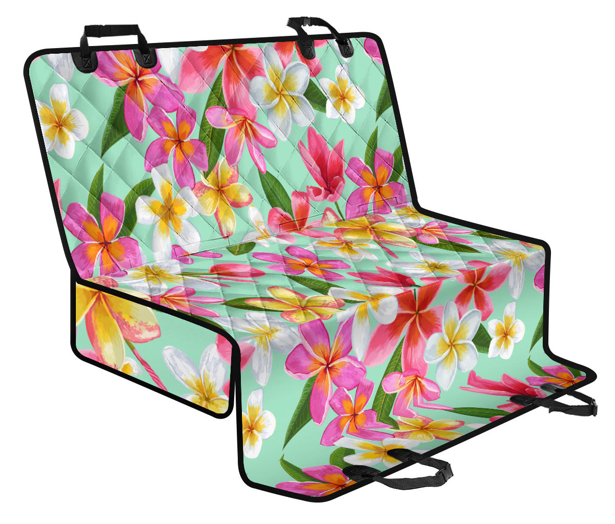 Plumeria Pattern Print Design PM014 Rear Dog Seat Cover