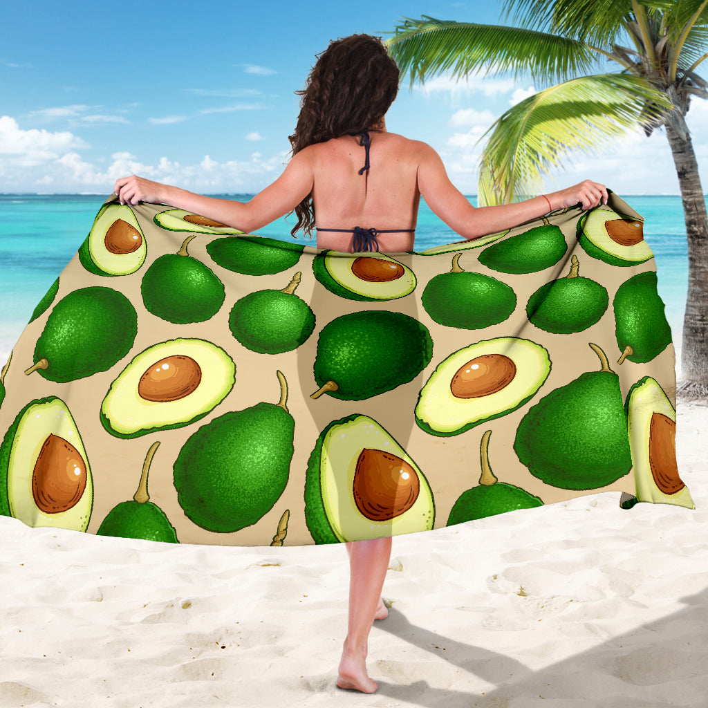 Avocado Pattern Print Design AC010 Sarong Pareo Wrap