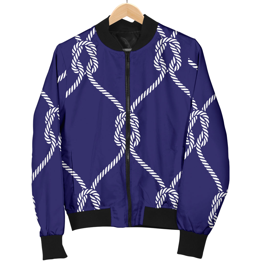 Rope Pattern Print Design A03 Women's Bomber Jacket