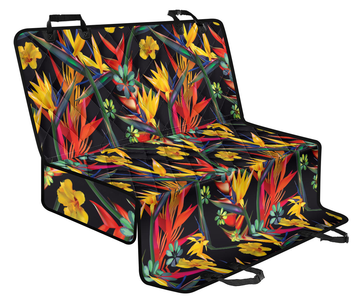 Bird Of Paradise Pattern Print Design BOP016 Rear Dog Seat Cover