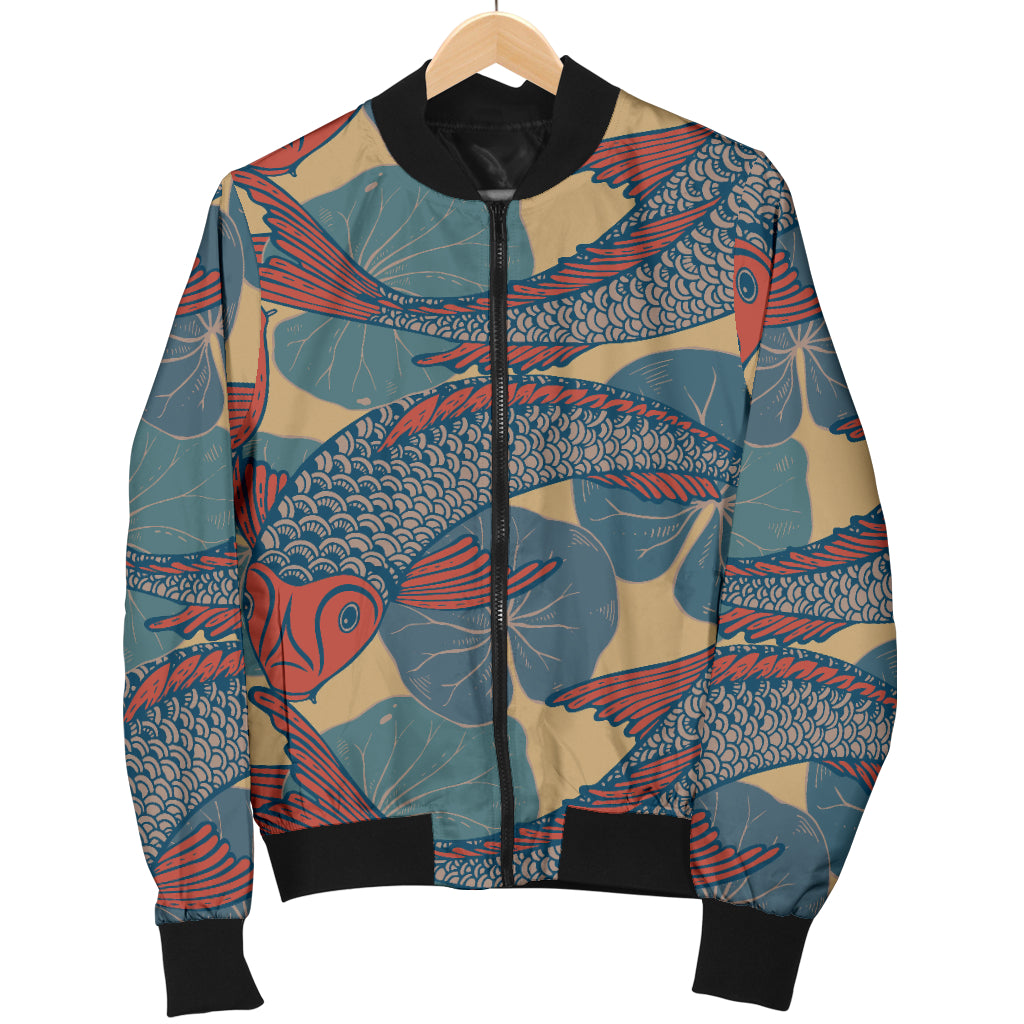 Pisces Pattern Print Design A01 Women's Bomber Jacket