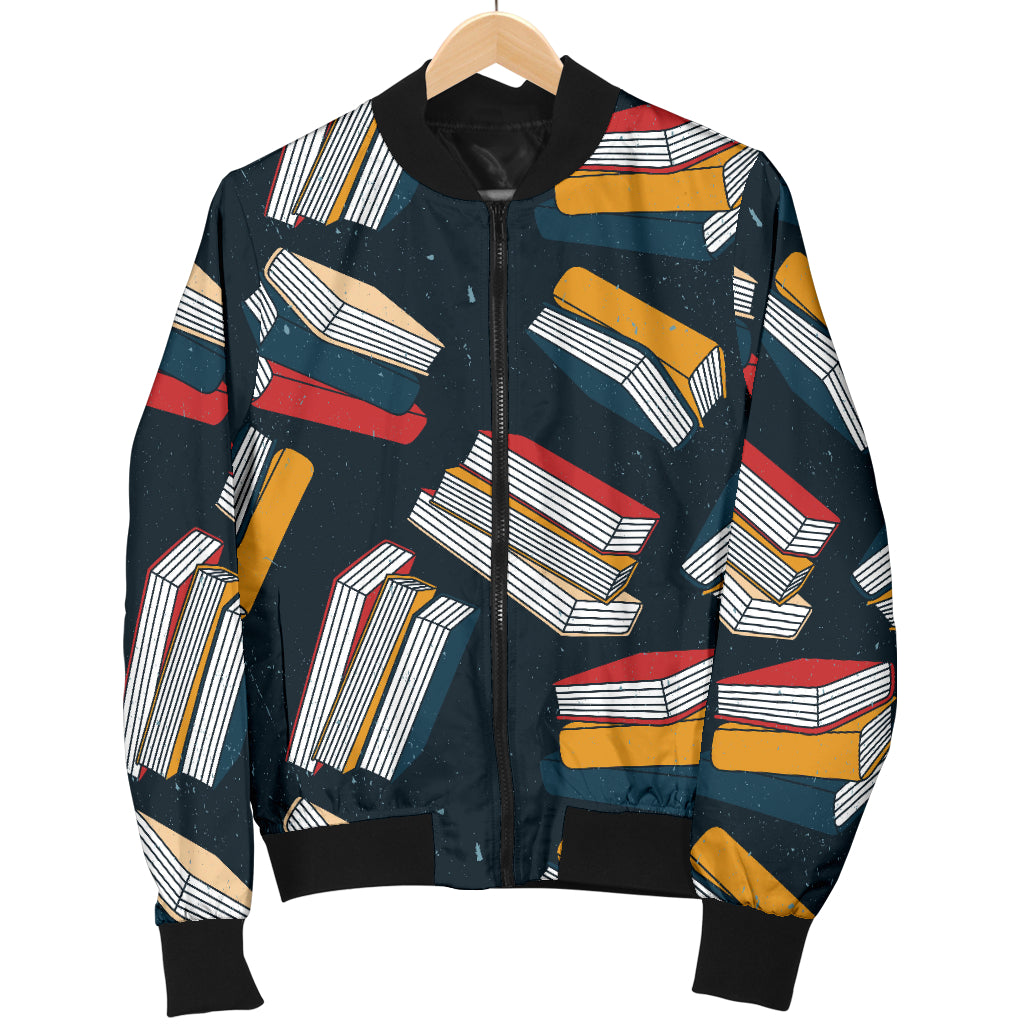 Book Pattern Print Design 07 Women's Bomber Jacket