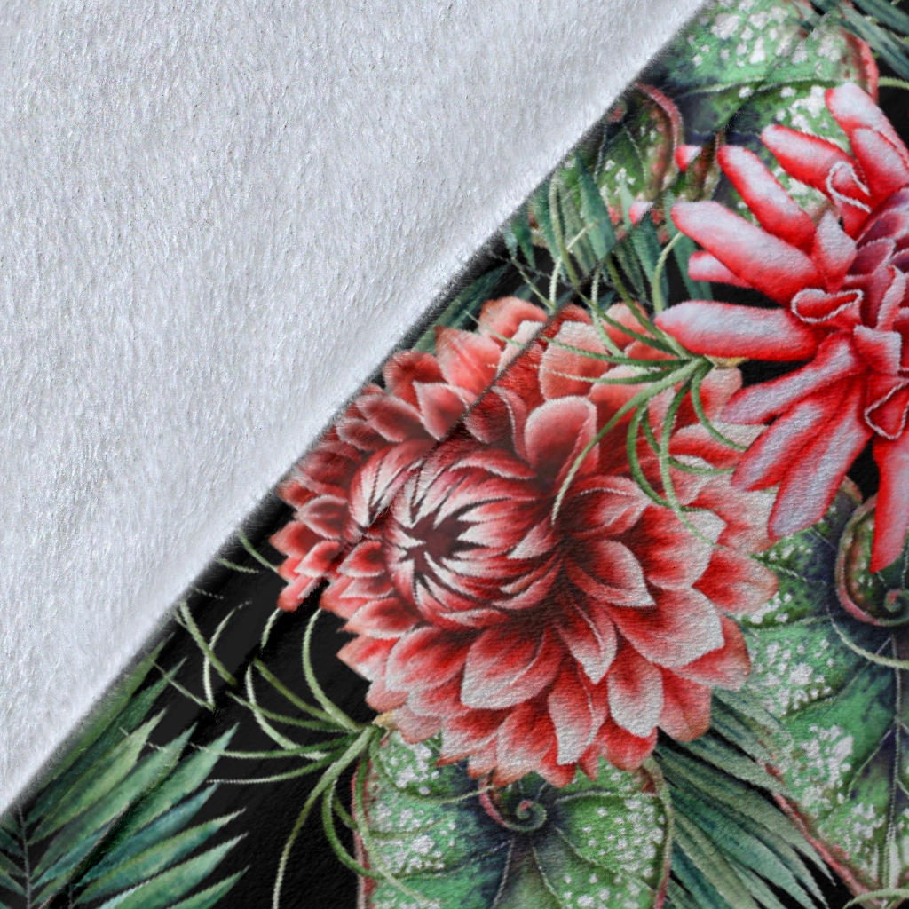 Dahlia Pattern Print Design DH06 Fleece Blanket
