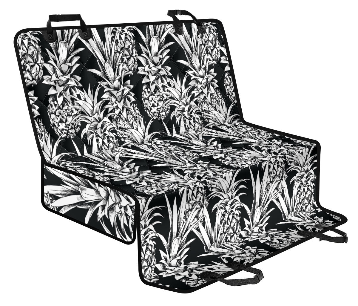 Pineapple Pattern Print Design PP08 Rear Dog Seat Cover