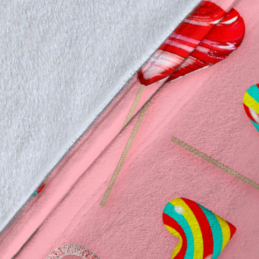 Lollipop Pattern Print Design LL05 Fleece Blanket