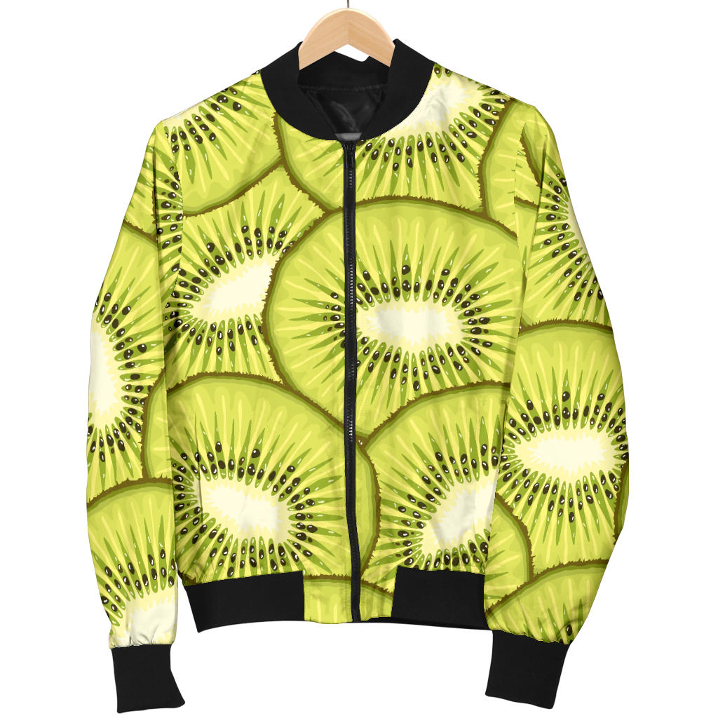Kiwi Pattern Print Design KW07 Women Bomber Jacket