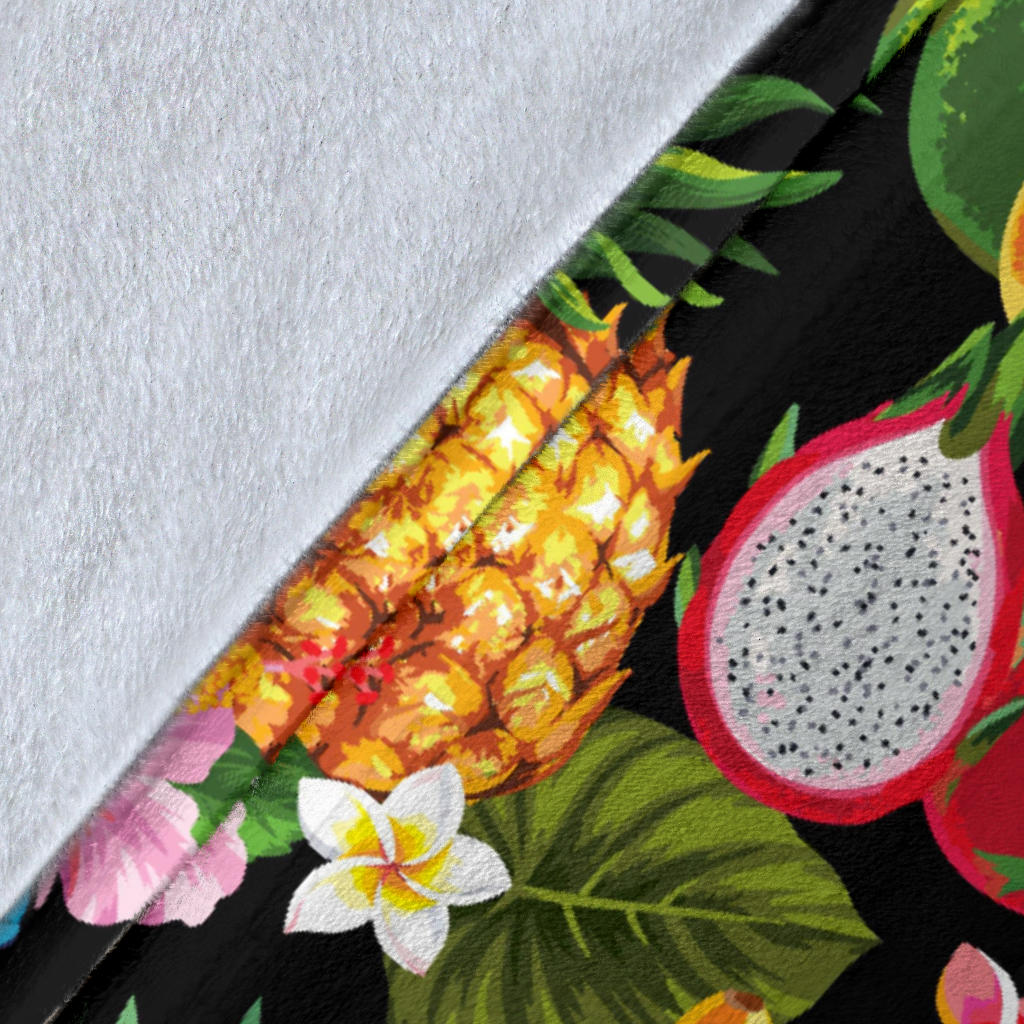 Tropical Fruits Pattern Print Design TF04 Fleece Blanket